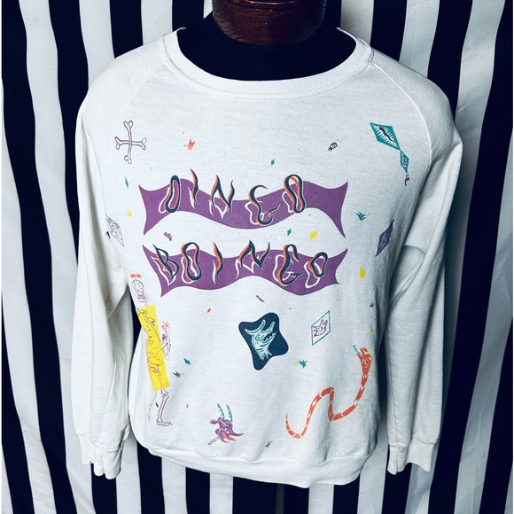 Vintage 80s Oingo Boingo Sweatshirt Signed by Band Members: DANNY ELFMAN, etc - Picture 5 of 12